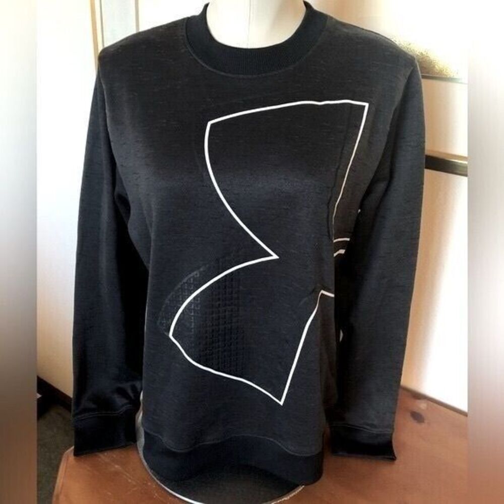 Under Armour Women's Large Black Coldgear Loose Style Fleece‎ Lined Crewneck